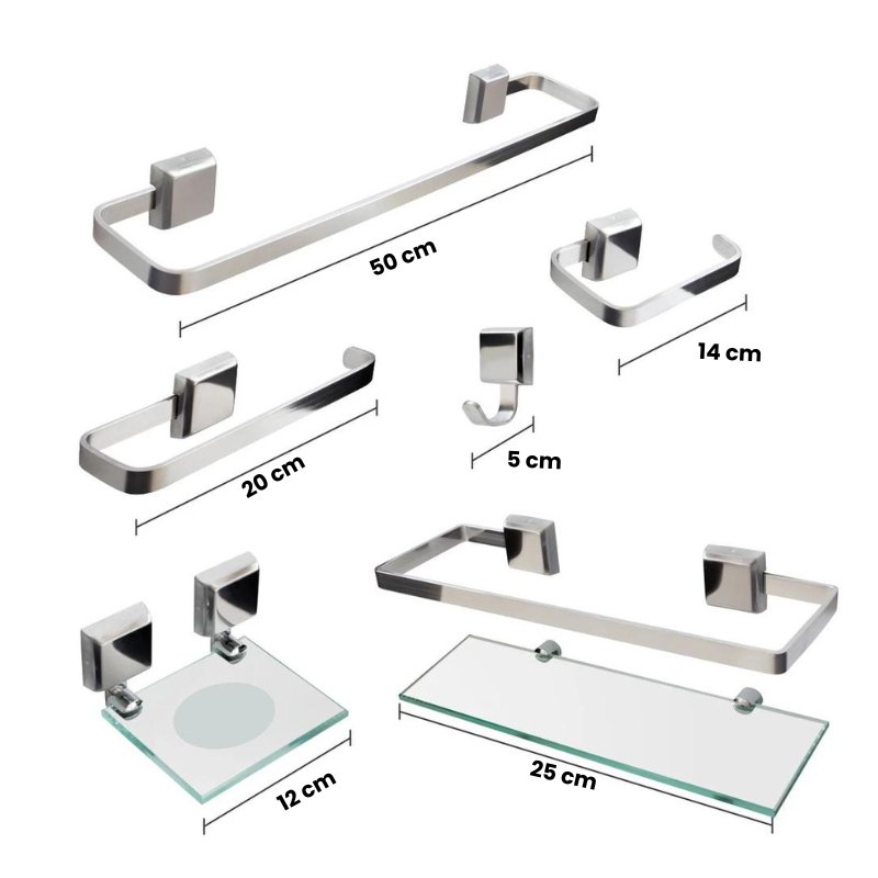 Conjunto Acessórios de Banheiro Roma 6 peças - Casas Gael