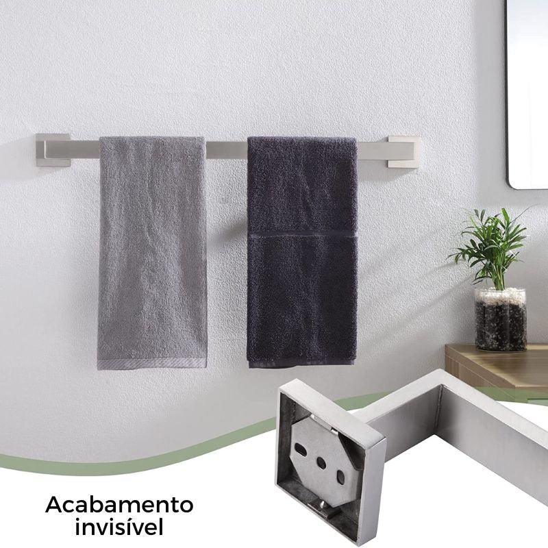 Kit Acessórios Para Banheiro Aço Inox 5 Peças - Casas Gael