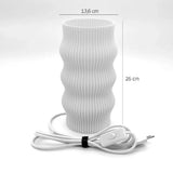 Luminária de Mesa Decorativa 3D Ondulada Design Escultura - Casas Gael