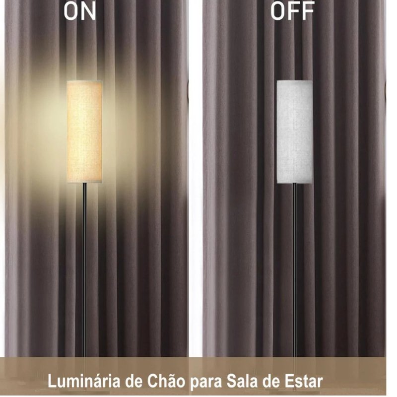 Luminária de Chão Minimalista Luz Ajustável - Casas Gael