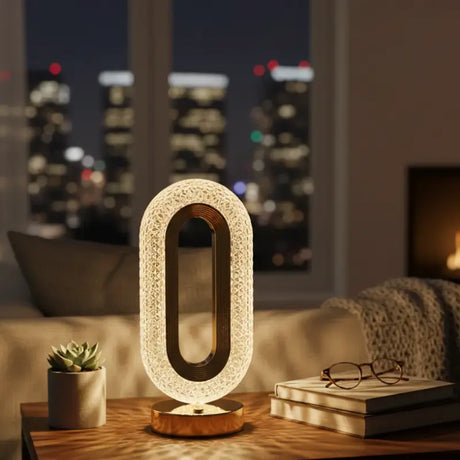 Luminária de Mesa Cristale Oval Luxuosa - Casas Gael