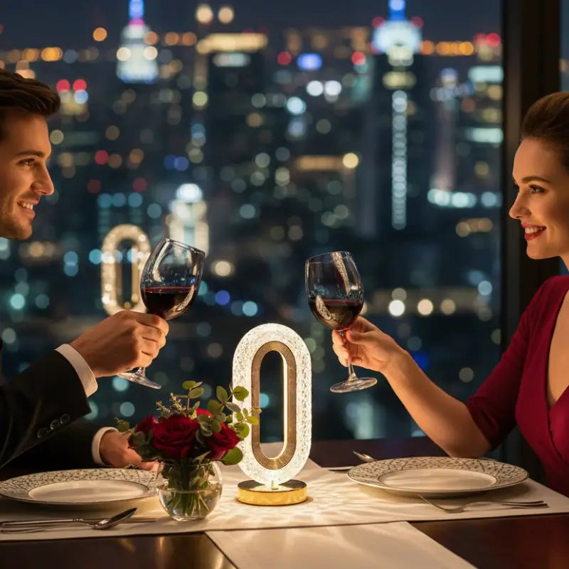 Luminária de Mesa Cristale Oval Luxuosa - Casas Gael