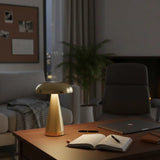 Luminária de Mesa Decorativa Cogumelo Recarregável em Metal