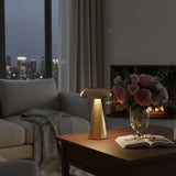 Luminária de Mesa Decorativa Cogumelo Recarregável em Metal