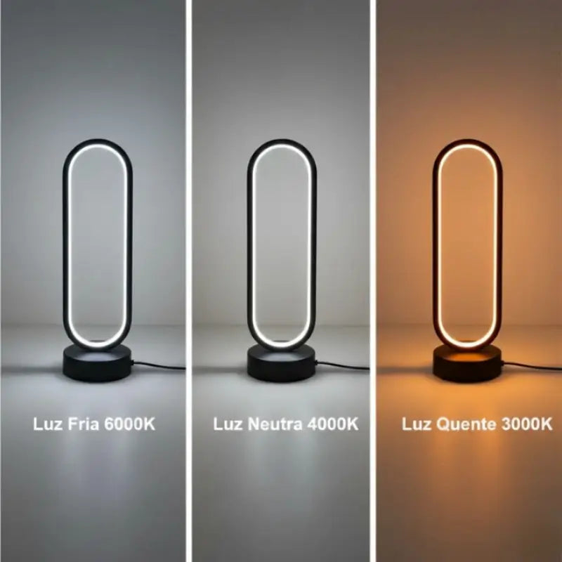 Luminária de Mesa Decorativa LED 3 Tons de Luz - Casas Gael