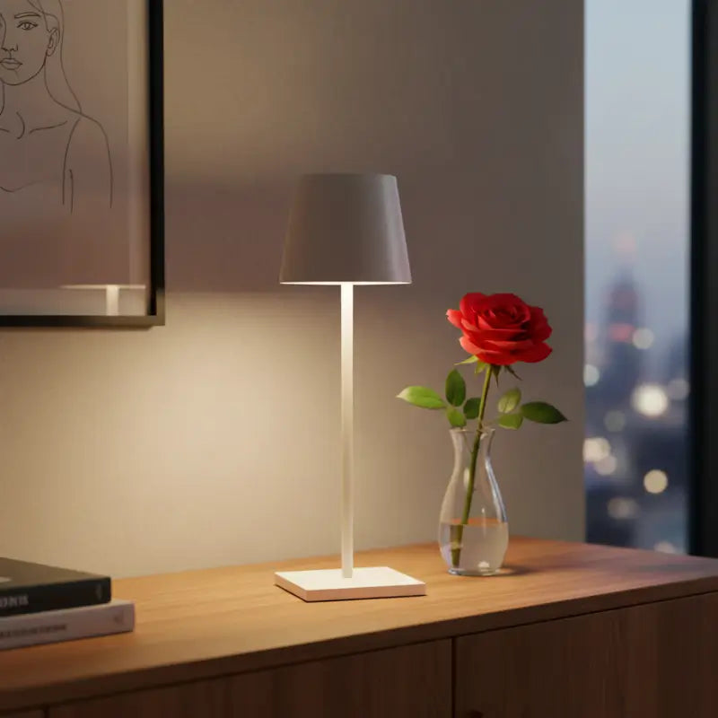 Luminária de Mesa Sem Fio Decorativa Dimerizável - Casas Gael