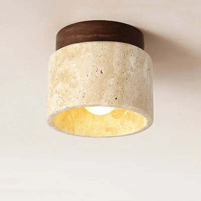 Luminária de Teto Japonesa de Mármore Estilo Wabi Sabi - Casas Gael