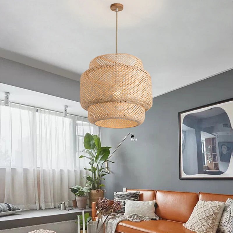 Luminária de Teto Para Sala Pendente Rattan - Casas Gael