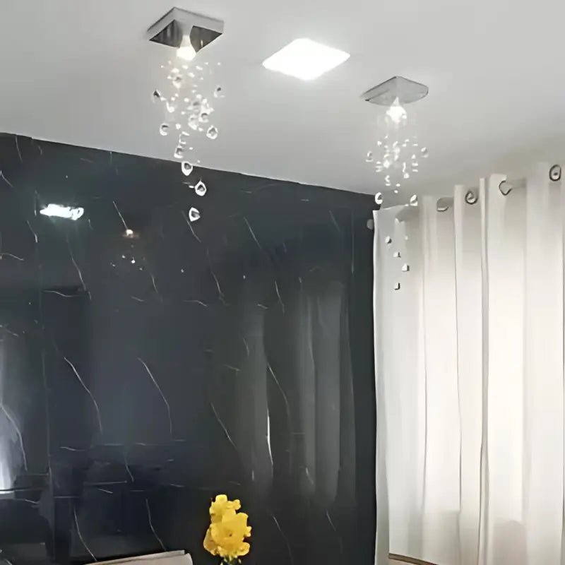 Lustre Gotas de Cristal Para Sala e Cozinha - Casas Gael