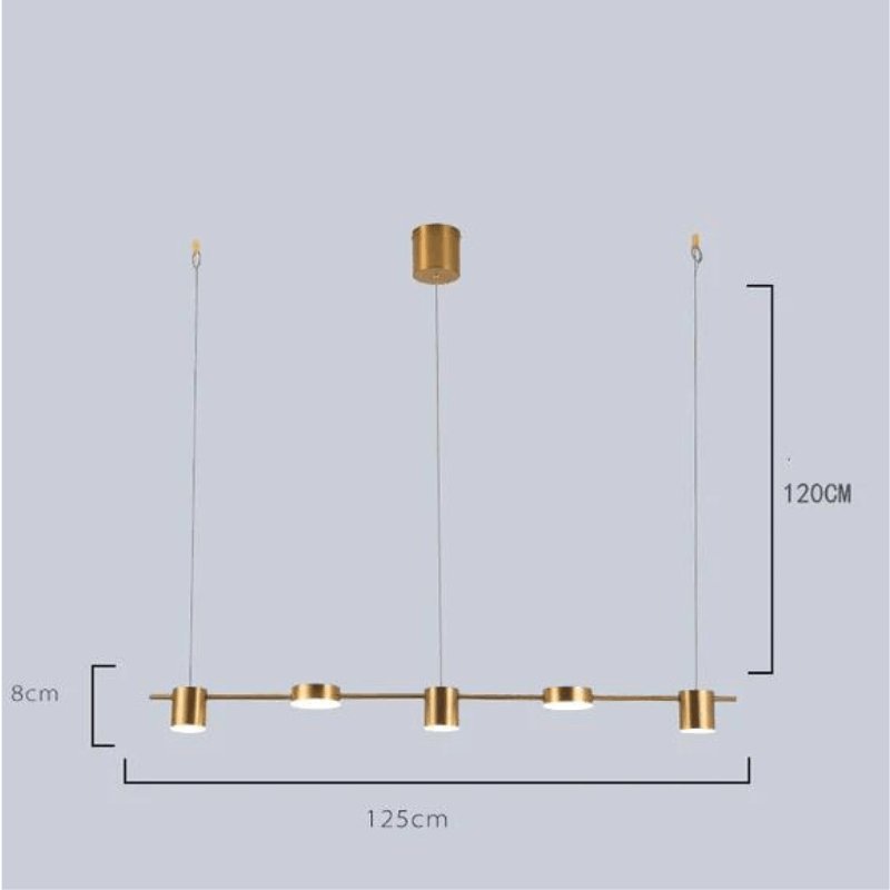 OUTLET - Lustre Moderno Para Sala Montreal dourado - Casas Gael