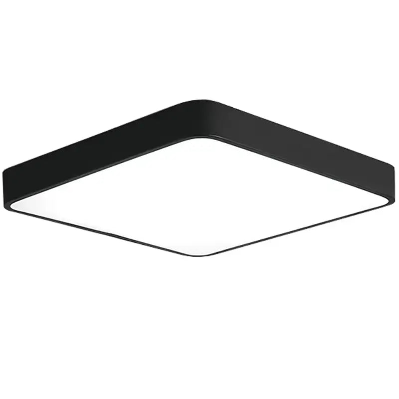 Plafon de Teto Sobrepor Quadrado Preto 30x30cm 24W 220v - Casas Gael