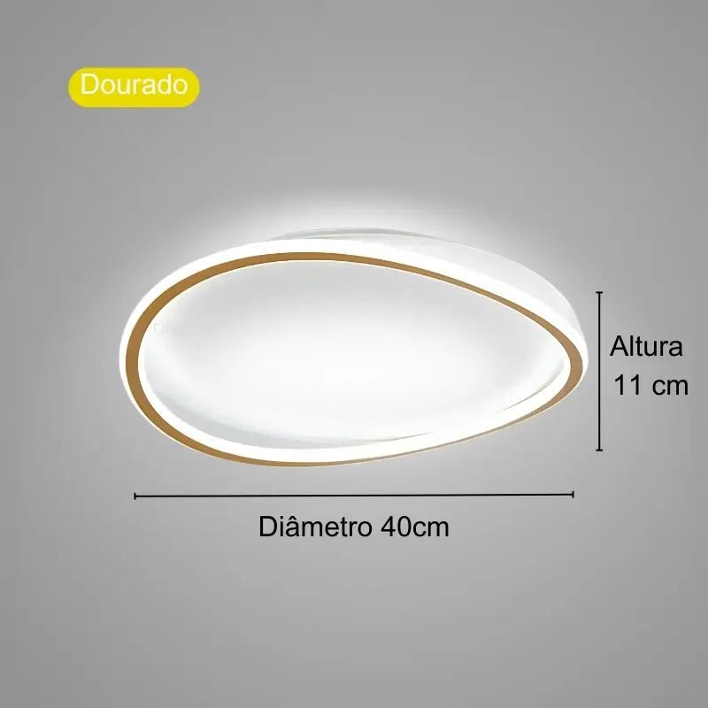 Plafon de Teto Sofisticado Led com 3 Tonalidades - Casas Gael