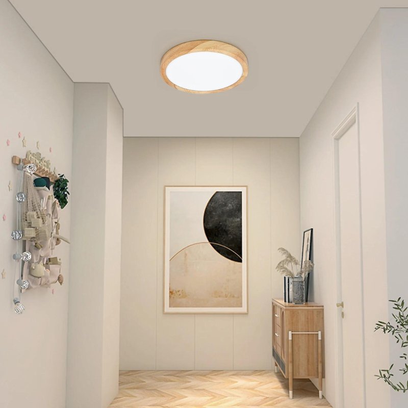 Plafon de Teto Wooden Led Sobrepor - Casas Gael