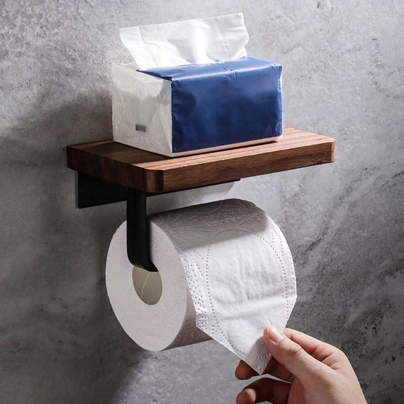 Porta Papel Higiênico Clean Wooden - Casas Gael