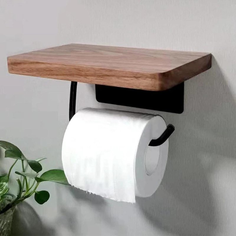 Porta Papel Higiênico Clean Wooden - Casas Gael