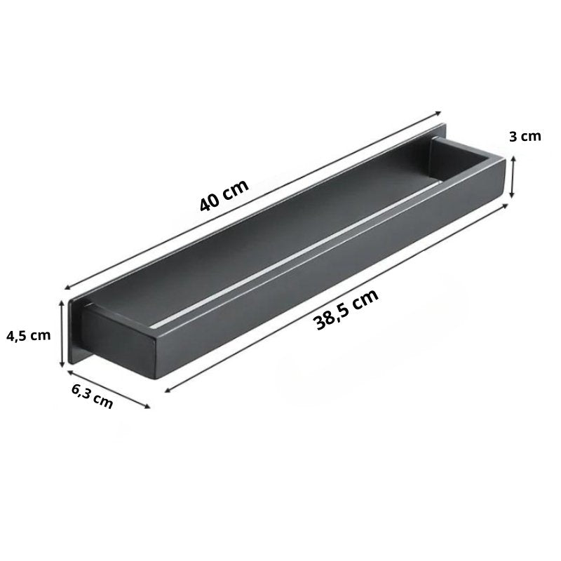 Porta Toalha Banheiro Preto Instalação Sem Furos - Casas Gael