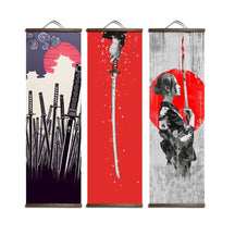 Poster Decorativo Estilo Japonês Katanas - Casas Gael